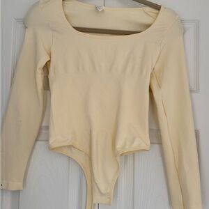 Cream Long Sleeve Bodysuit NWOT